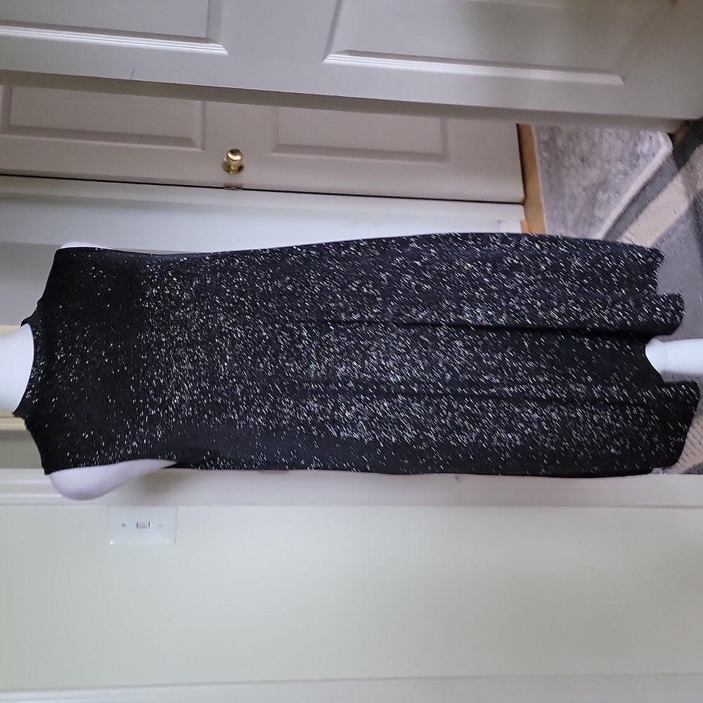 Tiana B. Black and Silver Sleeveless Dress